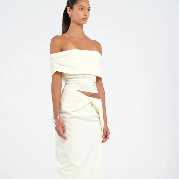 BENNI Rudi Off-Shoulder Top (Milk, US size 6) - Picture 2 of 4